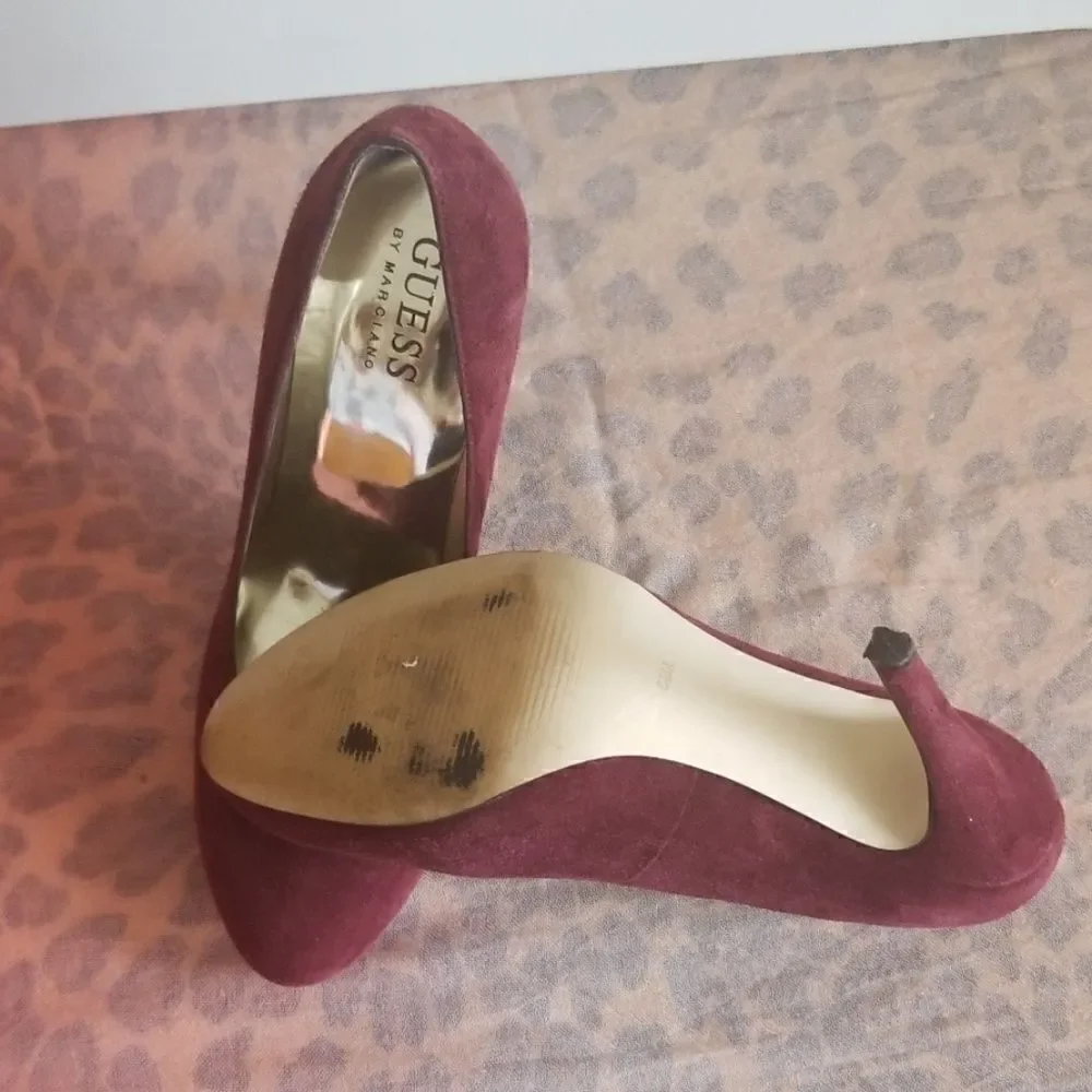 Guess by Marciano Purple Suede Pumps, sz 5 1/2,EUC